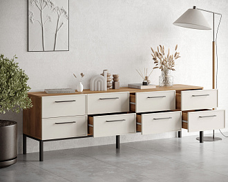 Комод с восемью ящиками "Nicole" арт NEM03