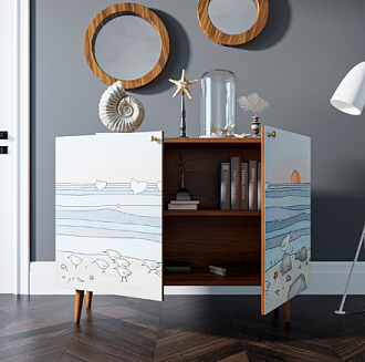 Комод "Berber" две дверки 10 принт арт BB04/Print_10