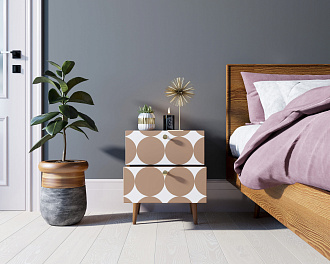 Тумбочка "Berber" с двумя ящиками 17 принт арт BB03/Print_17