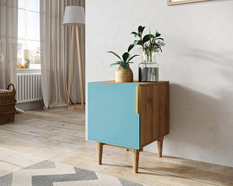 Тумбочка с дверкой "Line" LN08/GR1/blue