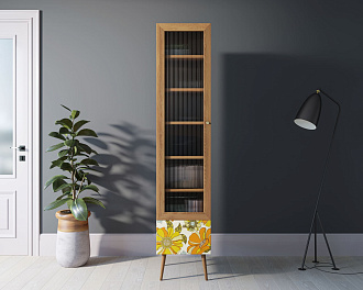 Буфет "Berber" одностворчатый с ящиком принт 47 арт BB48/Print_47