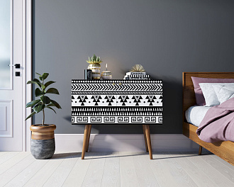 Комод на высоких ножках "Berber" малый принт 19 арт BB13/Print_19