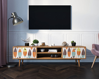 Комод "Berber" с нишей низкий под TV принт 48 арт BB49/Print_48