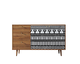 Комод "Berber" с двумя дверками и ящиками 19 принт арт BB05/Print_19