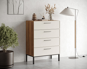 Комод вертикальный с четырьмя ящиками "Nicole" арт NEM18