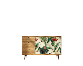 Комод "Berber" с двумя дверками и ящиками 7 принт арт BB05/Print_07