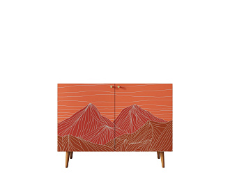 Комод с принтом 49 "Berber" две дверки арт BB04/Print_49