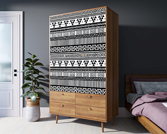 Шкаф трехстворчатый "Berber" принт 19 арт BB02/Print_19