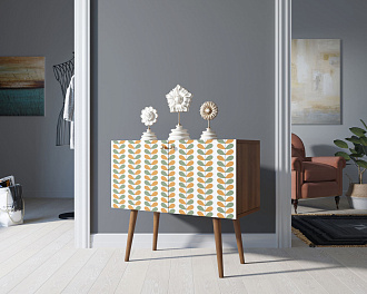Комод на высоких ножках "Berber" малый принт 23 арт BB13/Print_23