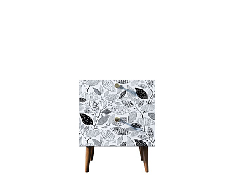 Тумбочка "Berber" с двумя ящиками 9 принт арт BB03/Print_09