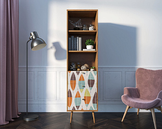 Стеллаж с ящиками "Berber" принт 48 арт BB45/Print_48