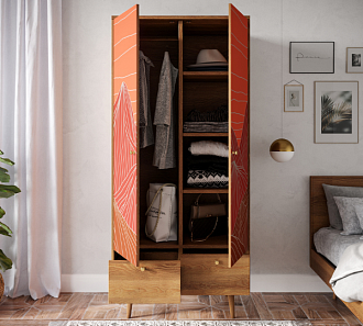 Шкаф двухстворчатый "Berber" принт 49 арт BB16/Print_49