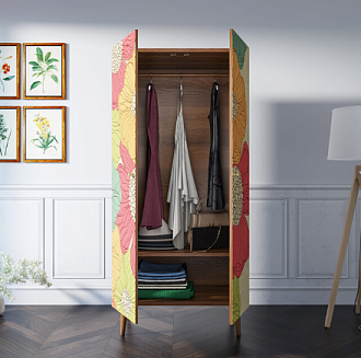 Шкаф малый двухстворчатый "Berber" принт 5 арт BB08/Print_05