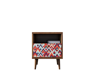 Тумбочка "Berber" с одним ящиком 2 принт арт BB06/Print_02