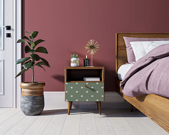 Тумбочка "Berber" с одним ящиком 12 принт арт BB06/Print_12