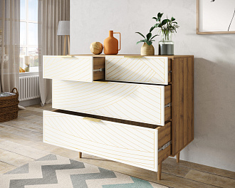 Комод с четыремя ящиками "Line" LN14/GR1/beige