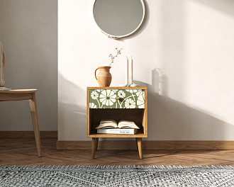 Тумбочка "Berber" с открытой полкой 53 принт арт BB33/Print_53