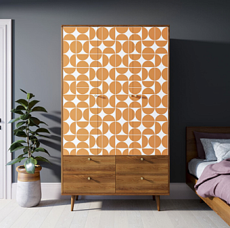 Шкаф трехстворчатый "Berber" принт 14 арт BB02/Print_14