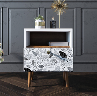 Тумбочка "Berber" с одним ящиком 9 принт арт BB06/Print_09