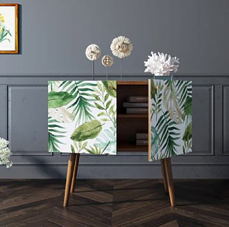 Комод на высоких ножках "Berber" малый принт 4 арт BB13/Print_04