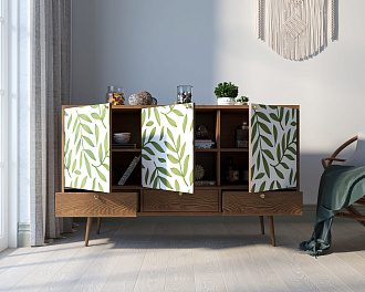 Комод "Berber" три дверки и три ящика 28 принт арт BB24/Print_28