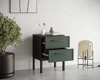 Тумбочка с двумя ящиками "Nicole" арт NEM16G