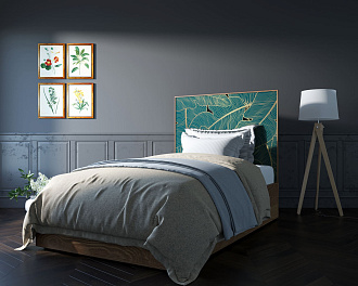 Кровать "Berber" 120 на 200 принт 41 арт BB42/Print_41