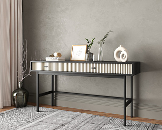 Консоль с двумя ящиками "Emerson" арт EM22/milky/L