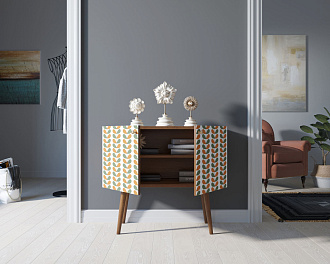 Комод на высоких ножках "Berber" малый принт 23 арт BB13/Print_23