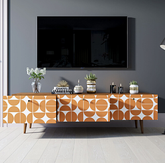 Комод "Berber" с ящиками низкий под TV принт 14 арт BB19/Print_14