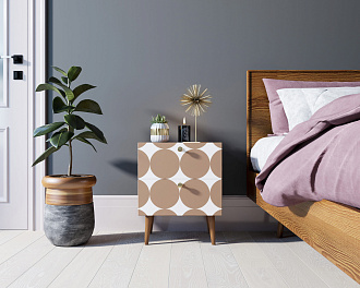 Тумбочка "Berber" с двумя ящиками 17 принт арт BB03/Print_17