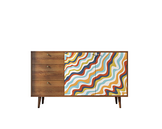 Комод "Berber" с двумя дверками и ящиками 21 принт арт BB05/Print_21