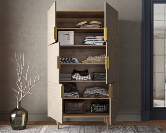 Большой комод с шестью дверками "Line" R20/beige