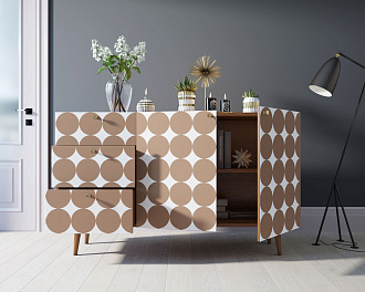 Комод "Berber" с двумя дверками и ящиками принт 17 арт BB17/Print_17