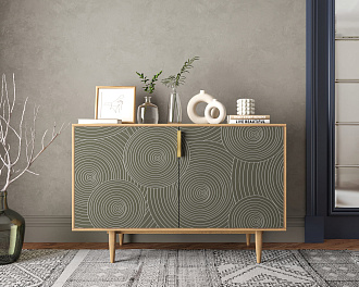 Комод с двумя дверками "Line" R18/browngrey