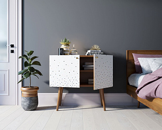 Комод на высоких ножках "Berber" малый принт 15 арт BB13/Print_15