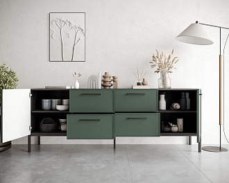 Комод две дверки и четыре ящика "Nicole" арт NEM19G