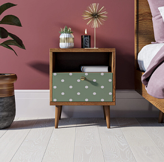 Тумбочка "Berber" с одним ящиком 12 принт арт BB06/Print_12