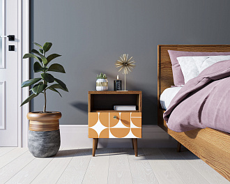 Тумбочка "Berber" с одним ящиком 14 принт арт BB06/Print_14