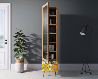 Буфет "Berber" одностворчатый с ящиком принт 47 арт BB48/Print_47