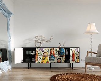 Комод две дверки и четыре ящика "Emerson" by Kandinsky арт EM19/Print_01