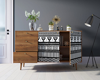 Комод "Berber" с двумя дверками и ящиками 19 принт арт BB05/Print_19