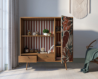 Стеллаж с нишей "Berber" принт 25 арт BB28/Print_25