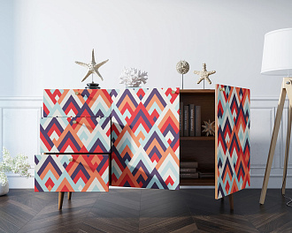 Комод "Berber" с двумя дверками и ящиками принт 2 арт BB17/Print_02