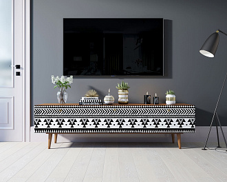 Комод "Berber" с ящиками низкий под TV принт 19 арт BB19/Print_19