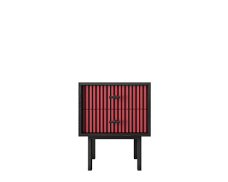 Тумбочка с двумя ящиками "Emerson" арт EM16/red/L