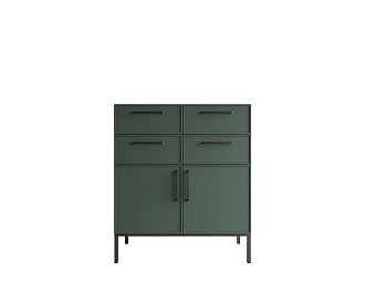 Большой комод с четырьмя ящиками и дверками "Nicole" NLN17G