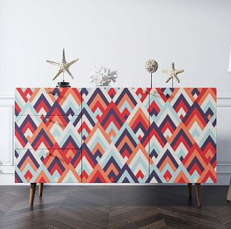 Комод "Berber" с двумя дверками и ящиками принт 2 арт BB17/Print_02