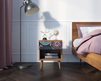 Тумбочка "Berber" с открытой полкой 32 принт арт BB33/Print_32