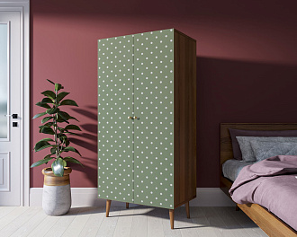 Шкаф малый двухстворчатый "Berber" принт 12 арт BB08/Print_12